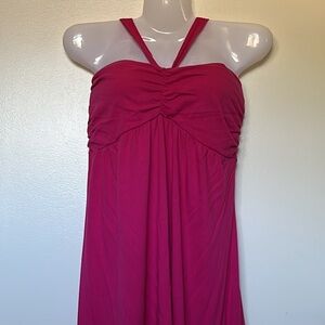 Express pink strapless mini dress